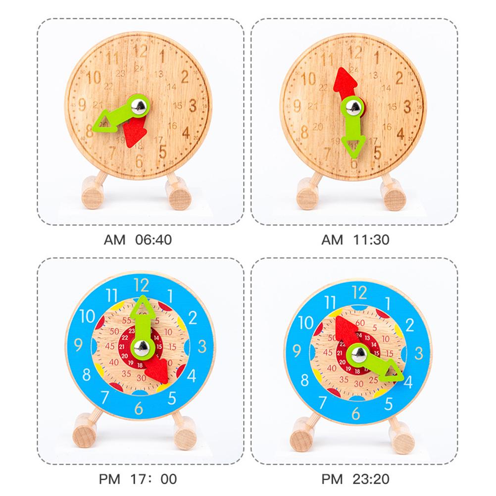 Orologio in legno tempo didattico giocattolo bambini apprendimento orologio digitale cognitivo educazione precoce giocattolo educativo regalo di compleanno