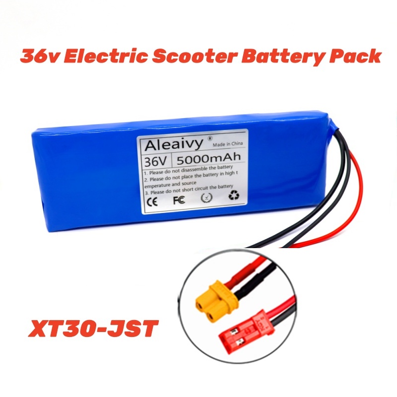 36V 10S1P 5000mAh batería 5Ah 18650 baterías recargables de iones de litio coche eléctrico bicicleta Scooter 20A BMS 500W: Azul cielo