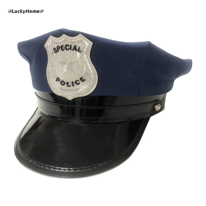 Cosplay Politie Hoed Halloween Kostuum Partij Levert Speciale Politie Props Voor Halloween Festival Kinderen Kid Karakter Spelen: Blue