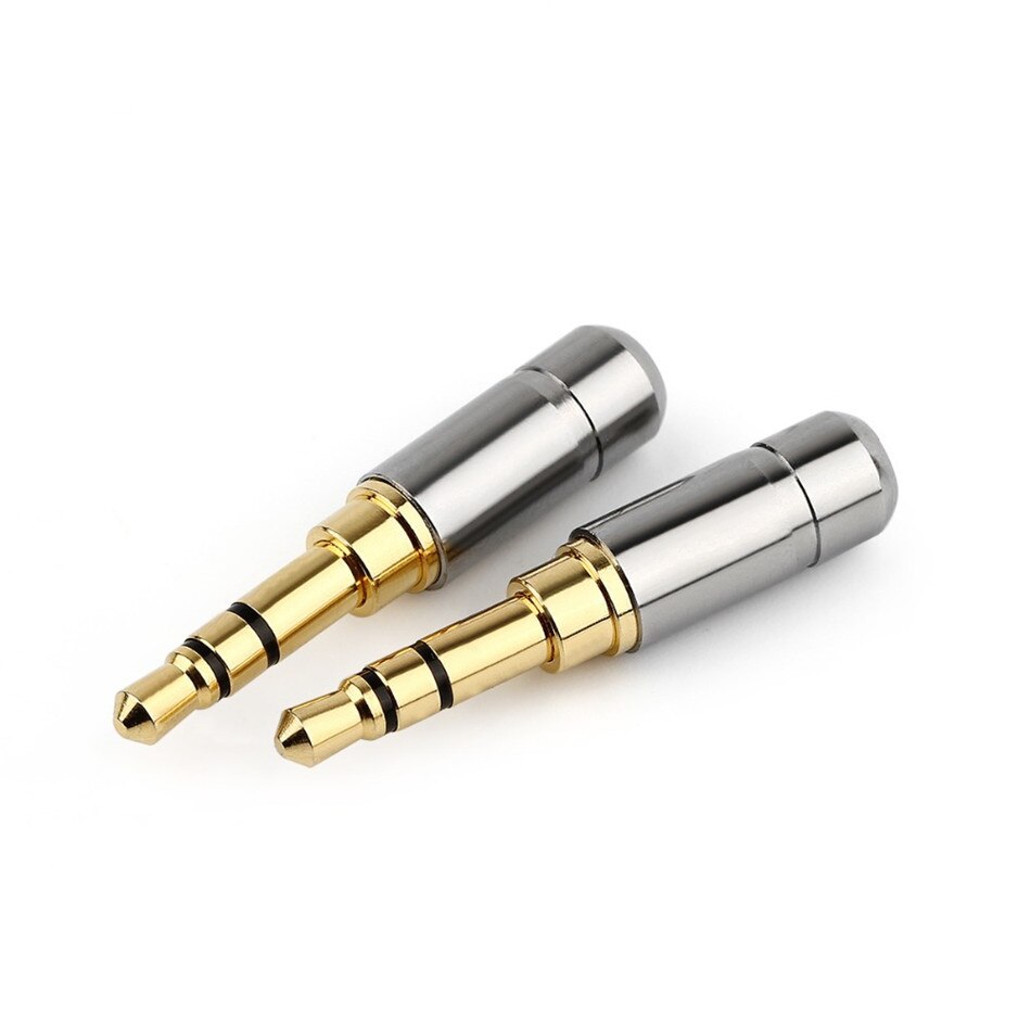 3.5 Mm Jack Audio Adapter Stereo 3 Polen Oortelefoon Plug Connectors Hifi Upgrade Hoofdtelefoon Draad 3.5 Mm Jack Diy Gold plated