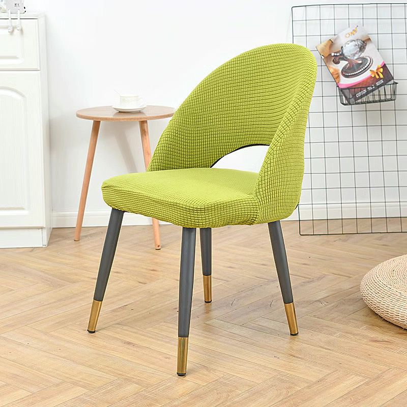1Pcs Curved Chair Cover Hollow Back Jacquard Arc Armchair Covers Dining Chair Covers Spandex Home Bar Hotel House De Chaise