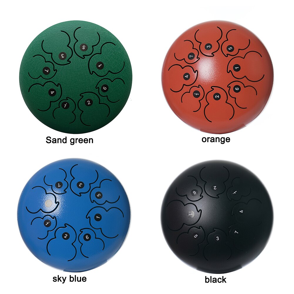 8 Inch 8-Tone Tong Drum Met Drumsticks Percussie Mini Stalen Sleutel Instrument Musical Plezierige Instrument Levert
