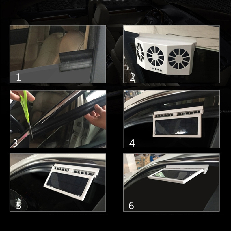 Vehicle Air Circulation Tools Car Ventilation Fan Solar/USB Dual Charging Fan