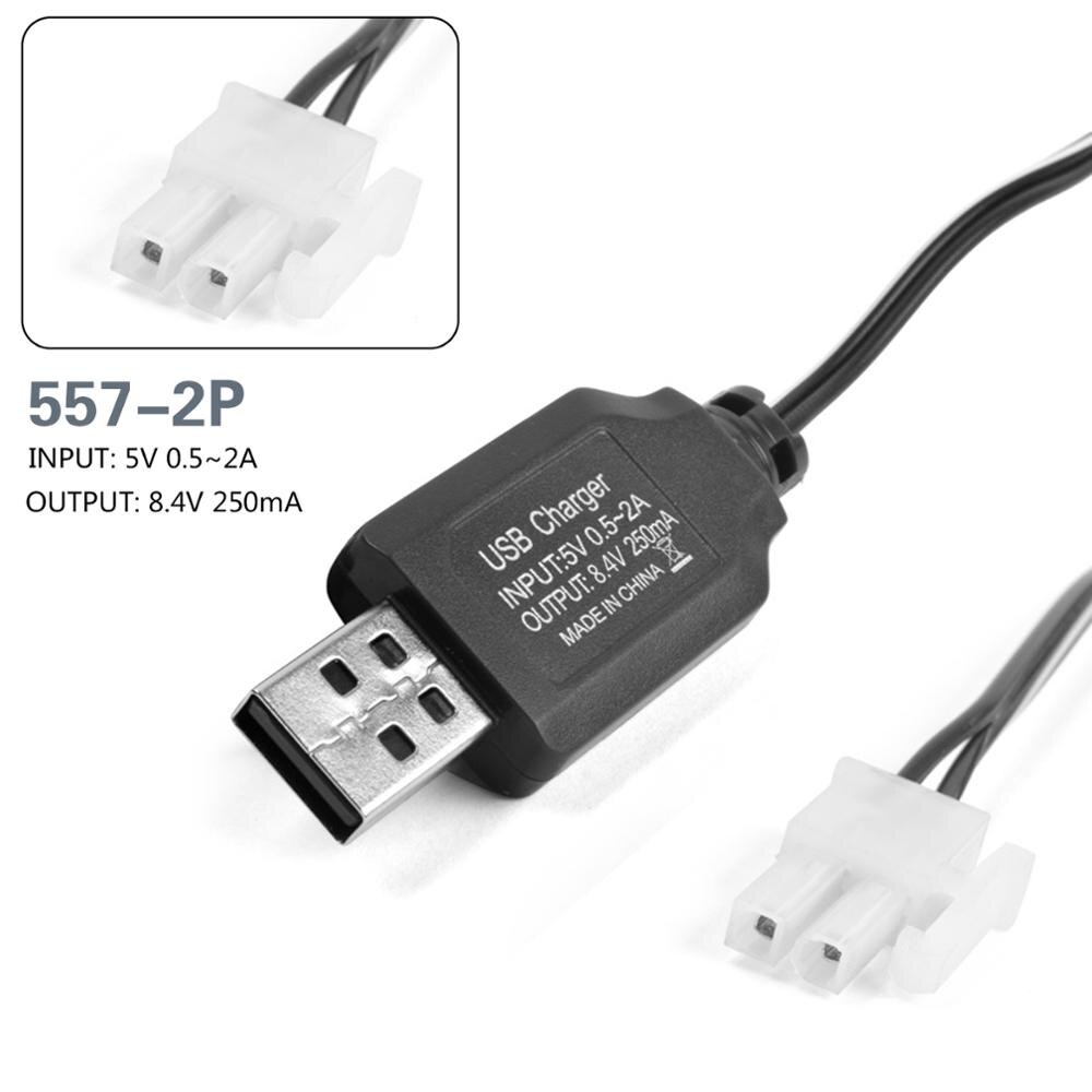 USB Ladekabel 250mA 9,6 V Batery Ni-CD/Ni-Mh Akku Ladegerät SM JST EL KET 2P 3P 3,5 Stecker Stecker Adapter: 557-2P