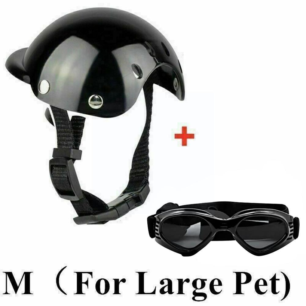 Pet Helmet Adjustable Dog Goggles Pet Motorcycle Helmet UV Eyewear Protection Pet Supplies Cat Glasses Pet Sunglasses Head Z6Z1