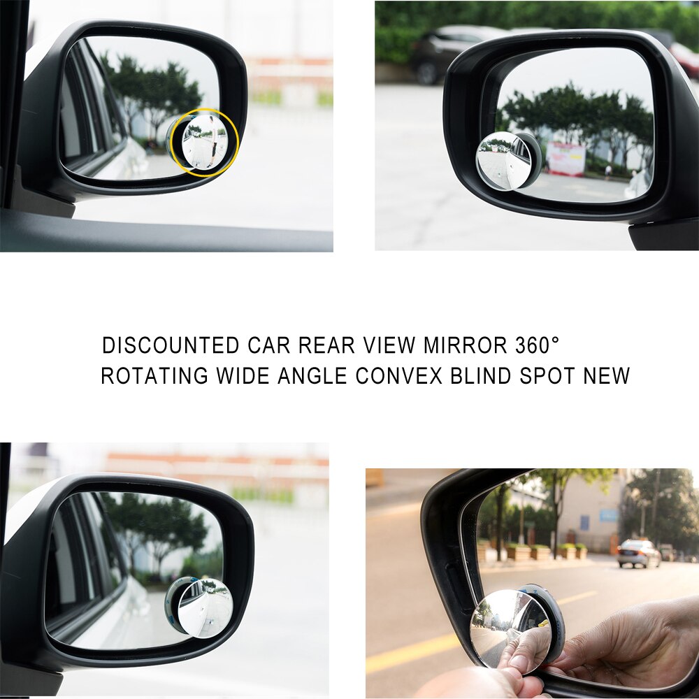 1pc 360 Degree Blind Spot Mirror Adjustable Car Rearview Convex Mirror for Car Reverse Wide Angle Parking Mirror Car Accessories