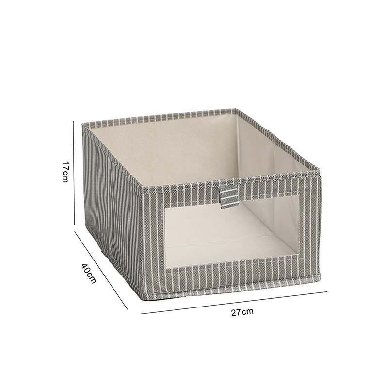 Cube Opvouwbare Non-woven Opbergdoos Voor Kinderen Speelgoed Organizer Garderobe Afwerking Bins Kleding Ondergoed Shirt Opbergdozen: 39.9x27x17cm-5