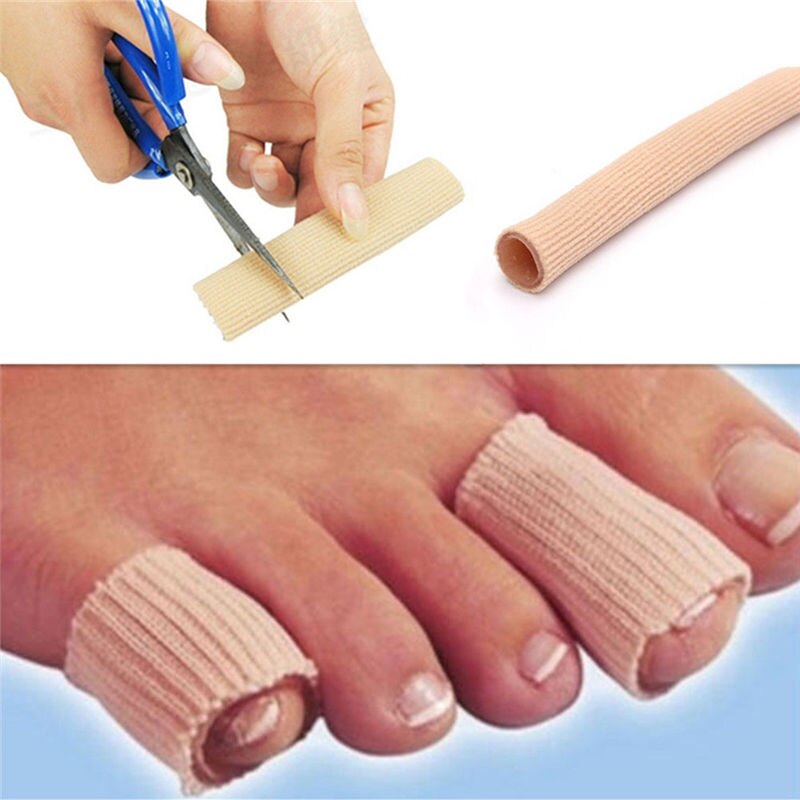 Finger & Toe Separator 15cm Fabric Gel Tube Bandage Finger & Toe Protectors Foot Feet Pain Relief Guard for Feet Care insoles