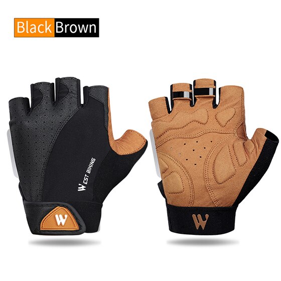 West Fietsen Fietsen Handschoenen Anti-Slip Ademende Mannen Vrouwen Handschoenen Anti-Shock Outdoor Sport Mtb Fiets Motorfiets handschoenen: YP0211196 / S