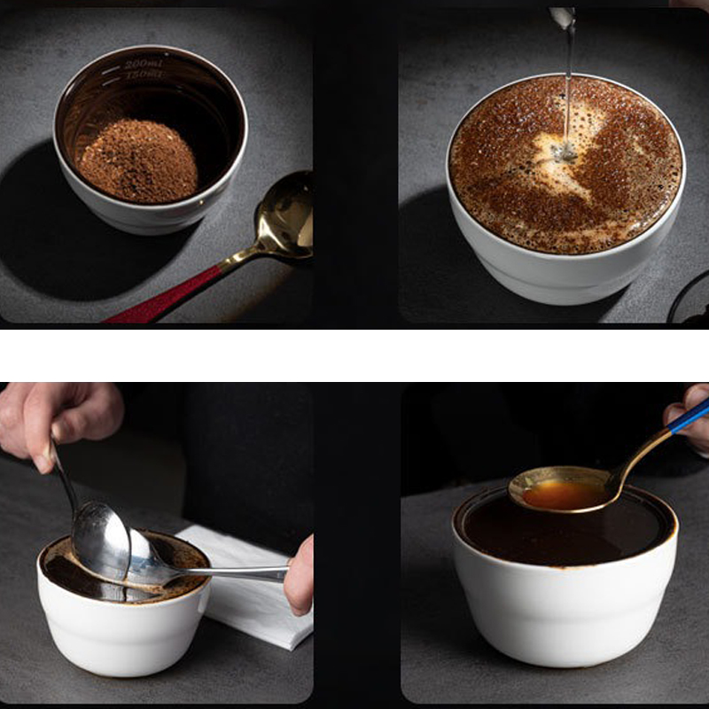 Coffee Cup Measuring Spoon 304 Stainless Steel Long Handle Cup Measuring Bowl Mixing Spoon Coffee Measuring Spoon Barista Tool