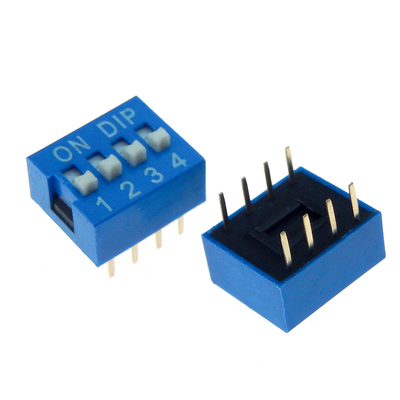 10PCS Slide Type Switch Module 1 2 3 4 5 6 7 8 9 10 12 Bit 2.54mm Position Way DIP Red Pitch Toggle Switch Red Snap Switch: WHITE