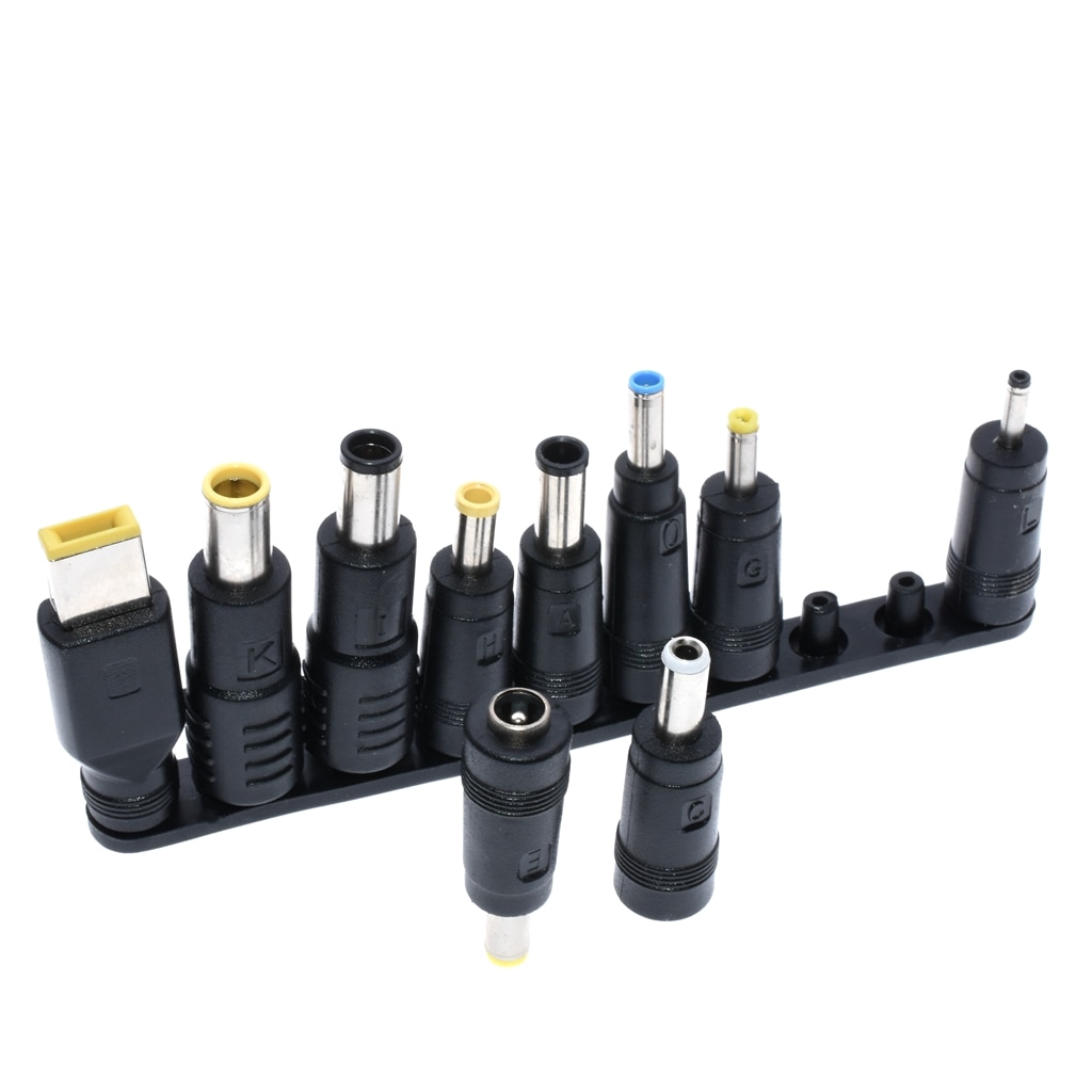 Adaptateur universel 10 pièces/ensemble | Pour ordinateur portable, chargeur d'alimentation cc, embouts d'adaptateur, connecteur Jack à brancher, charge