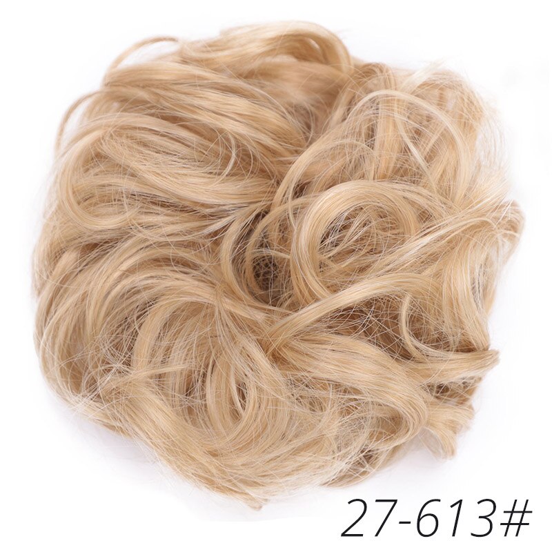 AISI BEAUTY Synthetic Hair Bun Extensions Curly Messy Bun Hair Chignons Tail Wedding Hairpiece for Women and Kids: 27-613