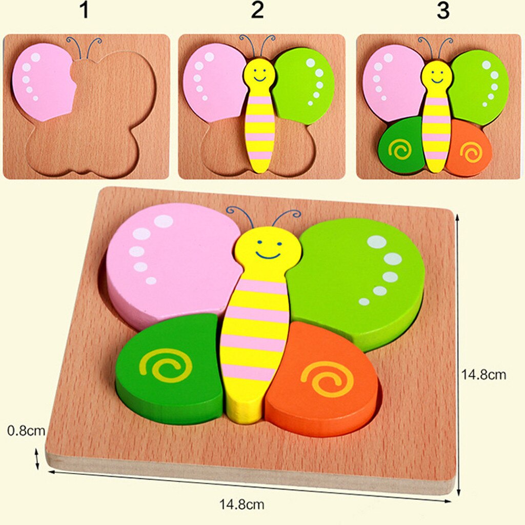 Wooden Animal Puzzles for Toddlers 1 2 3 Years Old Boys Girls Educational Toy