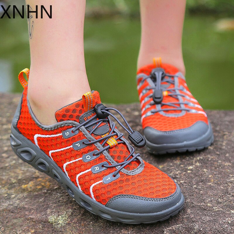 Schwimmen Upstream Schuhe Männer Frauen Fluss Schuhe Kinder Orange Strand Schnell Trocken Waten Turnschuhe Fischernetz Wasser Schuhe Größe