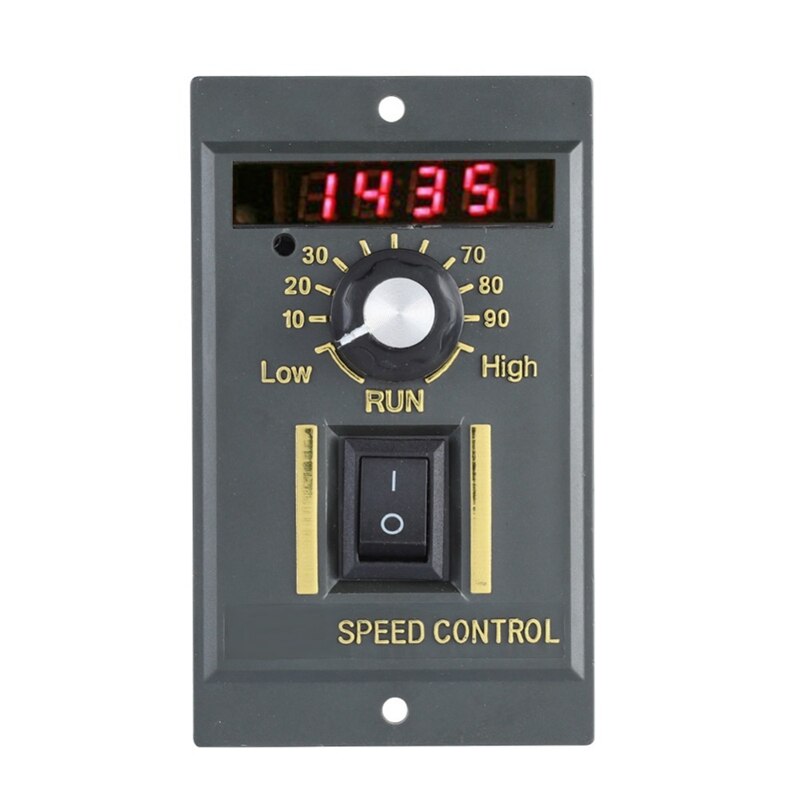 Ac 220V Motor Speed Controller 50Hz 250W Digital Adjustable Stepless Plc Motor Speed Controller 0-1450Rpm Speed Regulator
