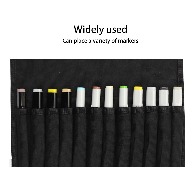 Finecolour Marker stift Lagerung Tasche Multifunktions Falten Kuli Tasche Große Kapazität Marker Stift Vorhang Kunst Liefert schwarz
