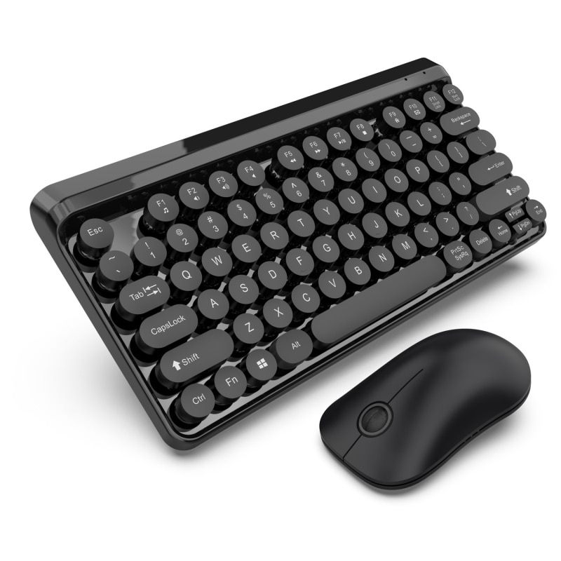 Punk bluetooth keyboard set telefon nettbrett laptop wirless tastaturer for macbook/ipad ekte mekanisk tastatur 77 nøkler bærbare