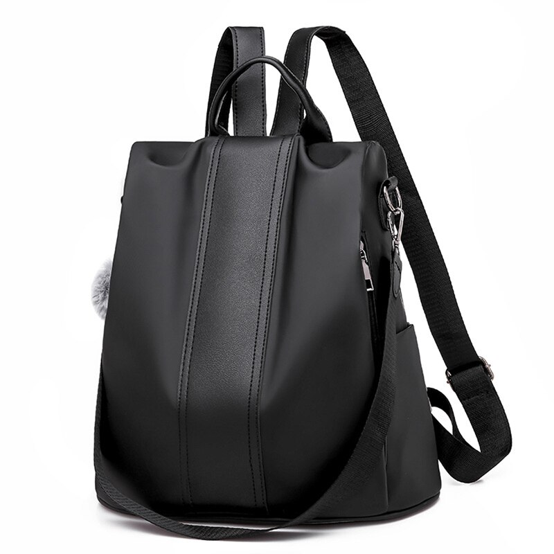 ¡Novedad de ! Mochila de piel sintética para mujer, bonita Cartera horizontal a la , bolso de viaje, bolso de almacenamiento a la , mochilas para mujer: black4