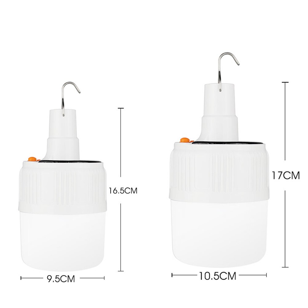 Lantern Flashlight Waterproof Spot Lamp LED Bulb Lamp Solar Powered USB Rechargeable Emergency Night Market Camping Lamp