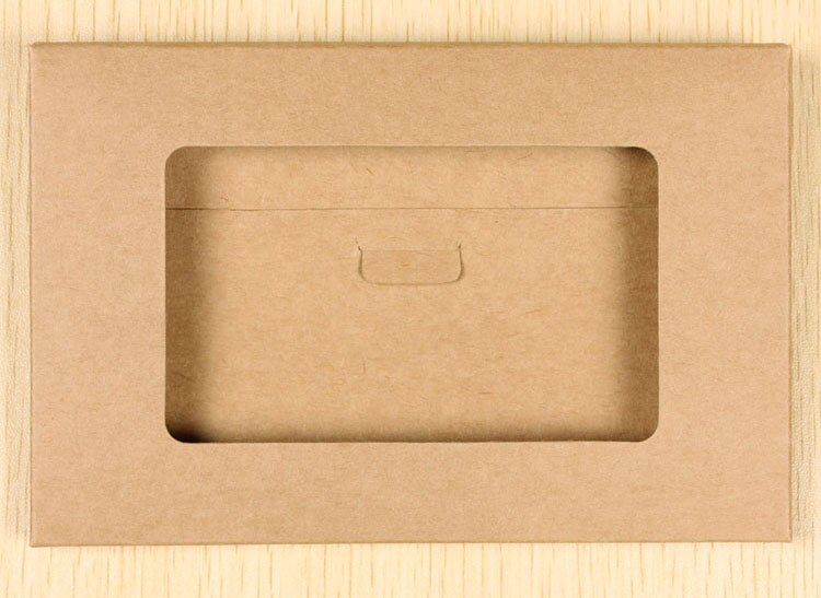 10pcs Kraft Paper Frame White Black Kraft Paper Postcard Box With Window Foldable Photo Box Frame DIY Picture Album Envelope: Kraft