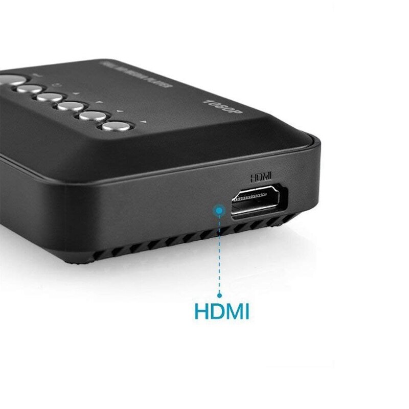 K3 1080P Multimedia Player Full HD TV Video Player AV CRT HDMI with Remote Control Media Player US Plug