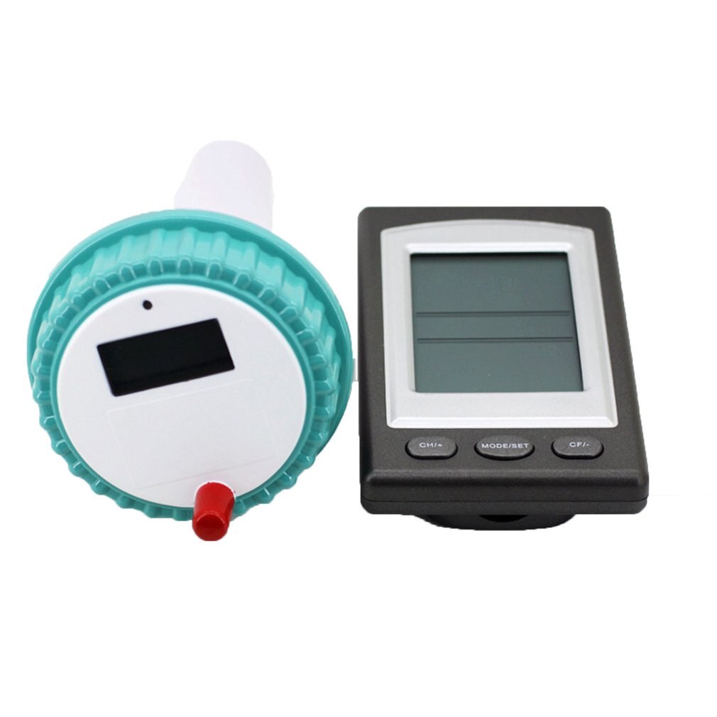Wireless Pool Thermometer Tub Home Swim Spa Water Temperature Meter Calendar Alarm Clock -40~60C Waterproof Outside Sensor