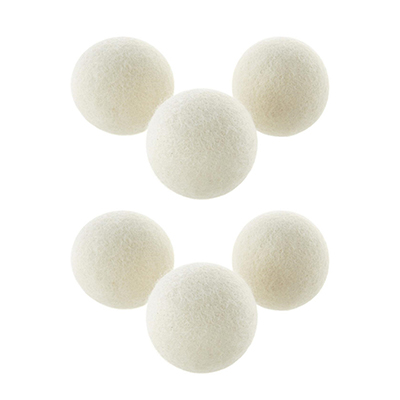 3Pcs Laundry Balls Reusable Wool Dryer Ball for Washing Fabric Clothes Softer Laundry Cleaning Ball Tumble Dryer: 6pcs white