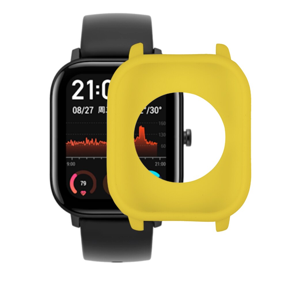 Weiche Silikon Schutzhülle fallen Für Huami Amazfit GTS SmartWatch Hülse Für Huami AMAZFIT GTS Volle-abgedeckt Schutzhüllen: Gelb