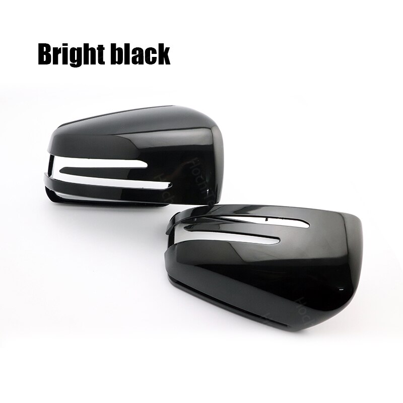 Auto styling achteruitkijkspiegel voor mercedes benz  w176 246 w204 w212 w221 c117 x204 x156 koolstofvezel patroon spiegelkappen accessoires: Zwart