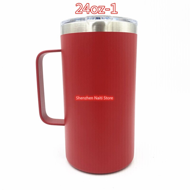 Coffee Mug with Handle, 24oz Insulated Stainless Steel Coffee Travel Mug, Double Wall Vacuum Reusable Coffee Cup with Lid: 24oz-1