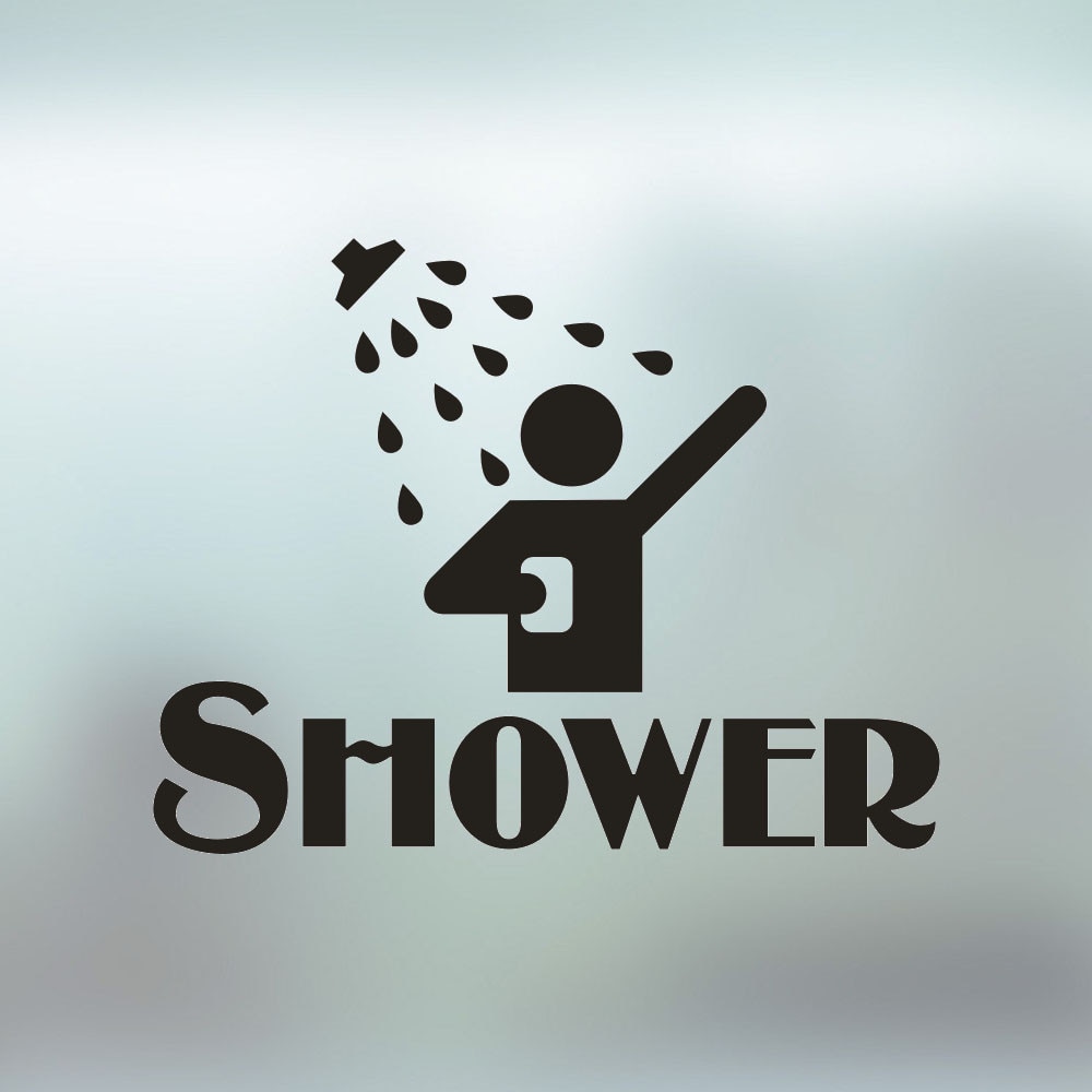 Liefde Douche Waterdichte Muurstickers Verwijderbare Badkamer Glazen Deur Stickers Art Vinyl Mural Wassen Room Decor Wallpapers A30720