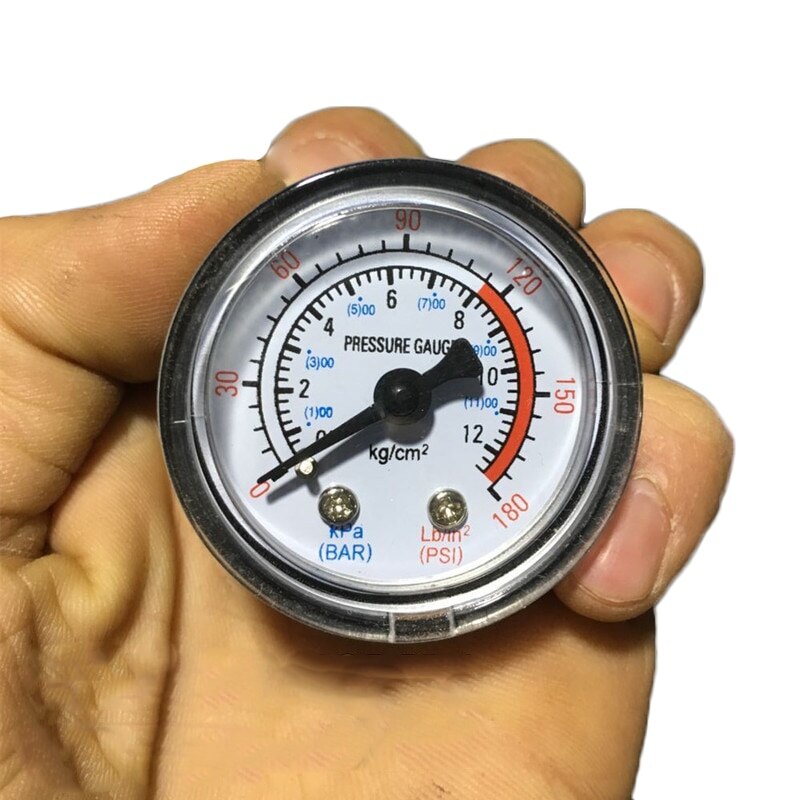 Pressure Gauge Back Mount Black Air Compressor Pneumatic Hydraulic Fluid Pressure Gauge Pressure Gauge Thread