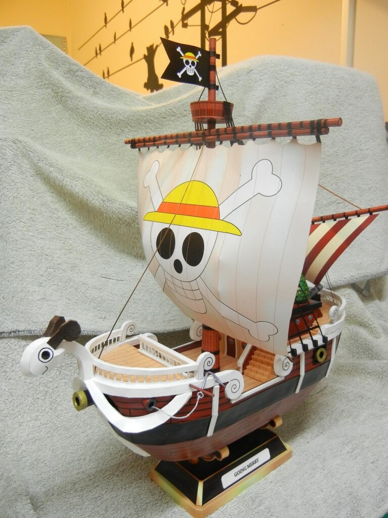 3D Puzzel Papier Gebouw Model Speelgoed Cartoon Een Stuk Pirates Going Vrolijk Boot 1 Pc