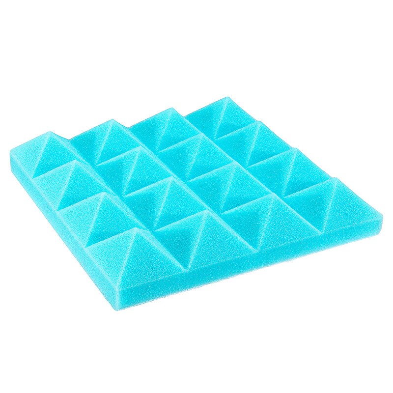 25 x 25 x 5cm akustisk kile lydisolering studio skum fliser pyramide super lydisolering lydisolering studie skum: Blå