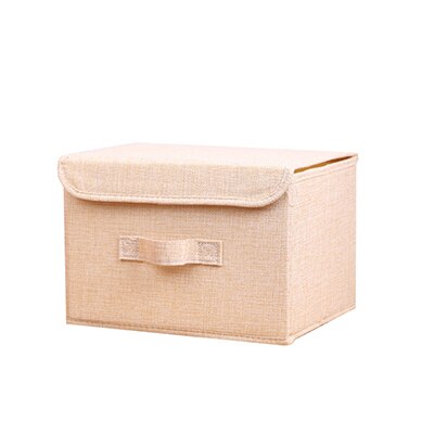 Home Fabric Folding Storage Boxes Foldable Multi-purpose Clothing Storage Boxes Portable Non-woven Dust-proof Stocked Box Underw: Orange