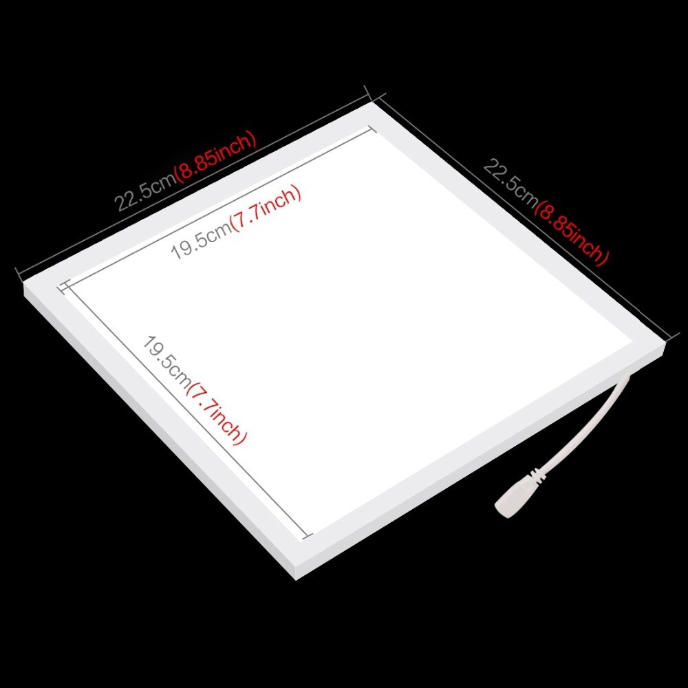 PULUZ Photography Light Box - 2 LED Panels - 19.5cm Area - Shadowless Bottom Light - Daylight 5600K: Only LED panel