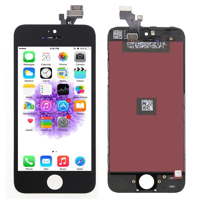 1pc Neueste Schwarz IPhone Zubehör äußere LCD Anzeige Touchscreen Digitizer Montage Reparatur Für Iphone 5