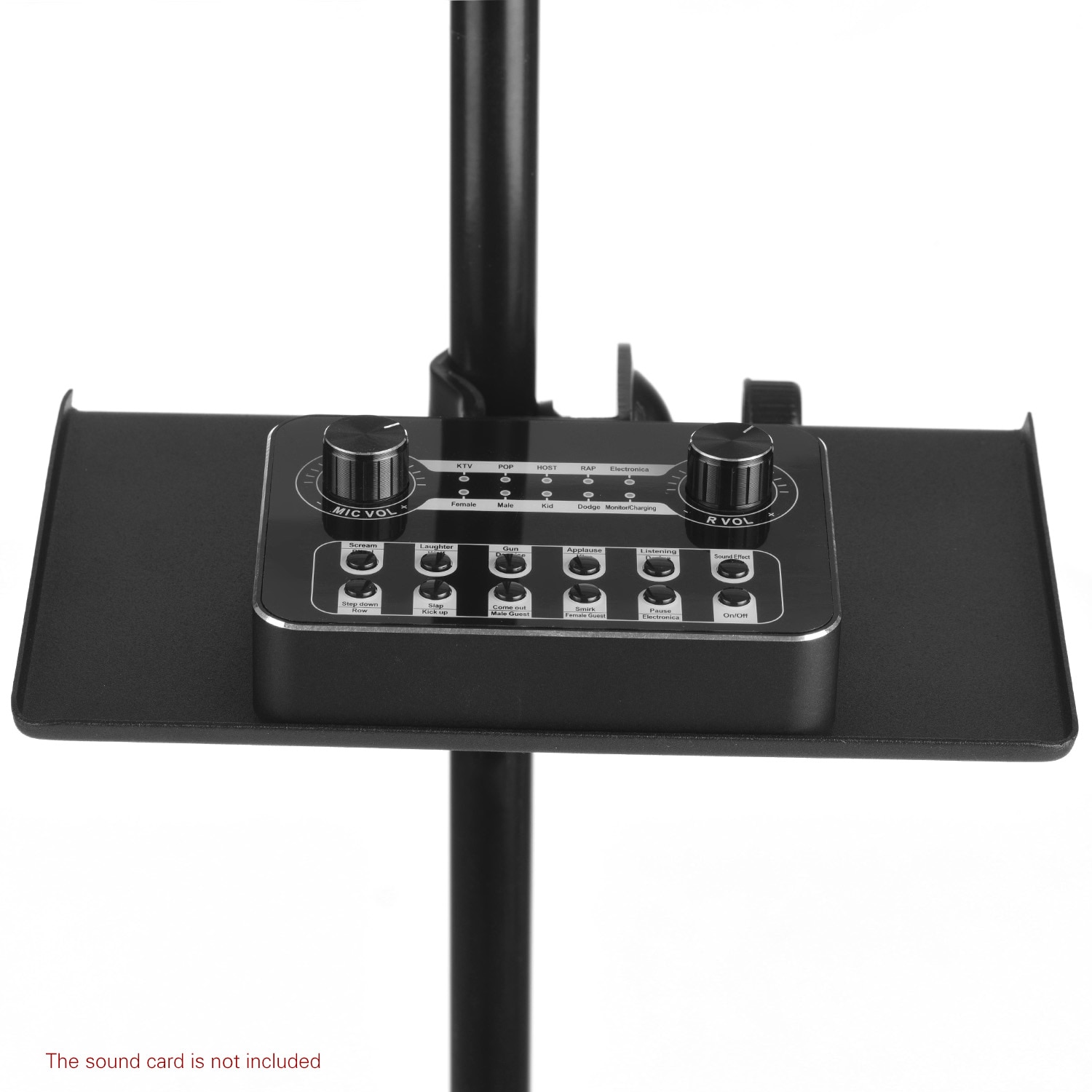 Sound Card Tray Live Broadcast Microphone Rack Stand Phone Clip Holder Microphone Stand Microphone Holder Tray