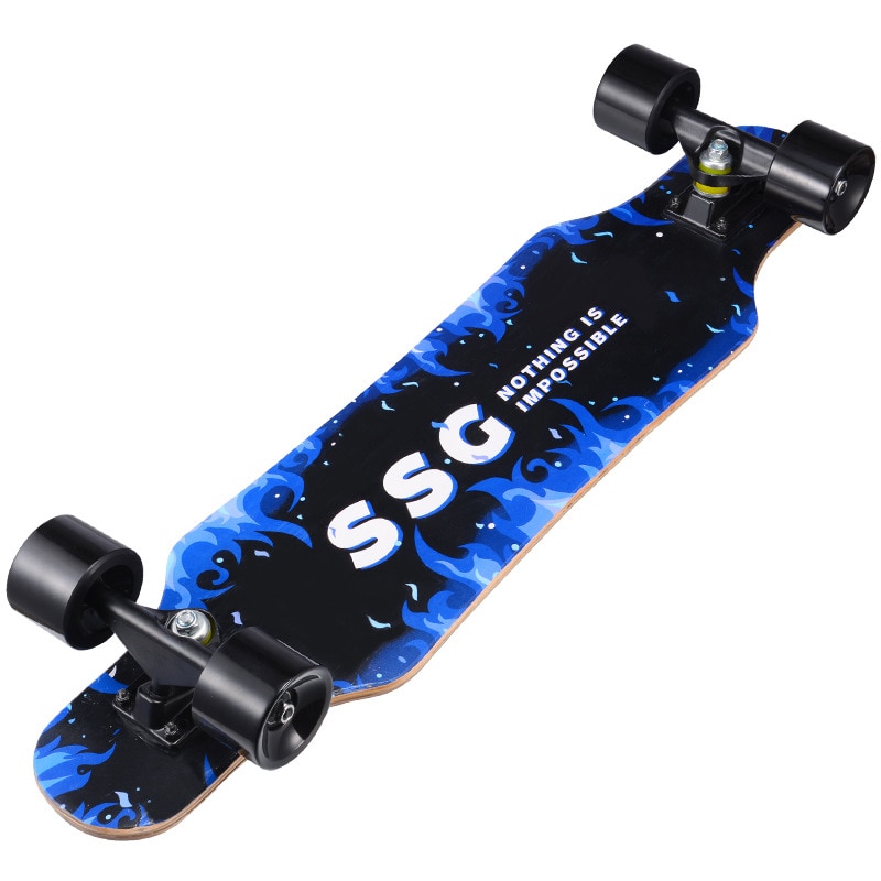 80Cm Vier-Wiel Tiener Skateboard-Dubbele Kick Skateboards Voor Volwassenen 7 Layer Canadese Maple Hout Trucs Skateboard