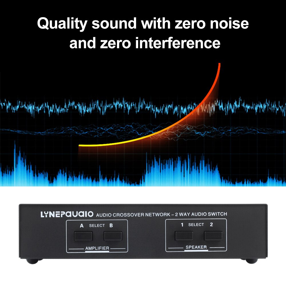 LINEPAUDIO 2 in 2 aus Lautsprecher Wahlschalter Audio- Signal Umschalter Energie Verstärker Audio- Empfänger Splitter Kasten