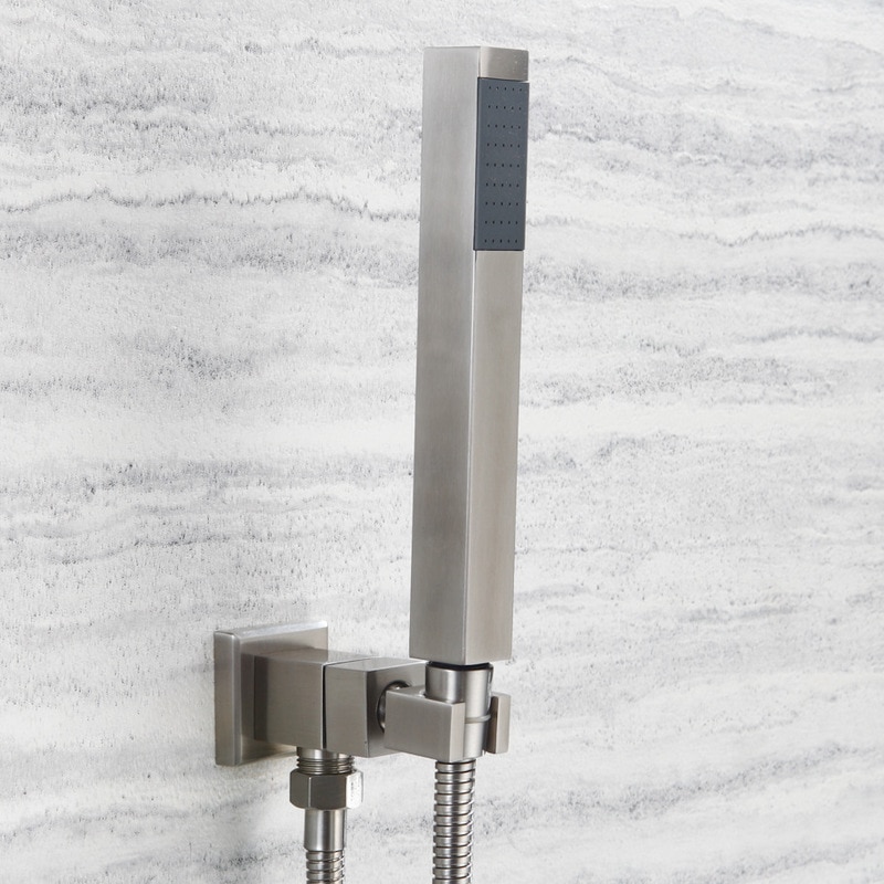 stainless steel hand-held shower shower nozzle circular cylinder shower bibcock Bathroom Handheld Shower Head Bath Sprinkler