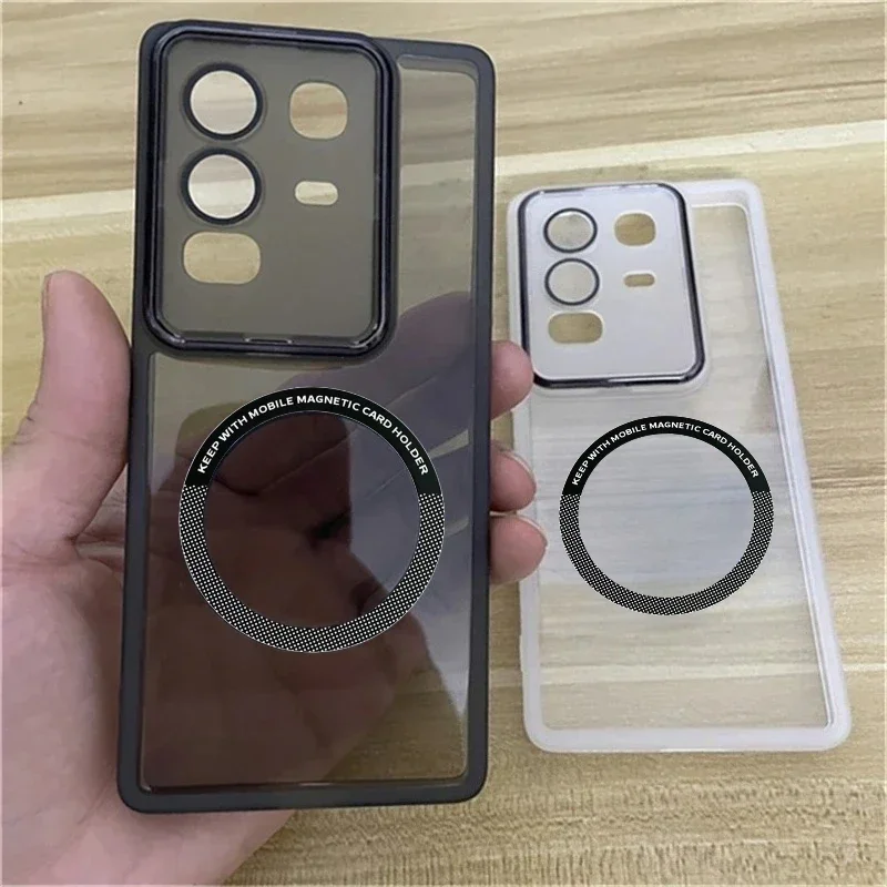 Transparent MagSafe Magnetic Case For Infinix Note 50 Pro Plus 50S 50X 40 Pro Plus 4G 5G Lens Camera Protect TPU Silicone Cover