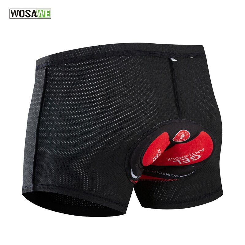 WOSAWE Cycling Underwear Gel Pad Bicycle Mountain MTB Shorts Riding Bike Bicycle Underpant Compression Tights Cycling Shorts