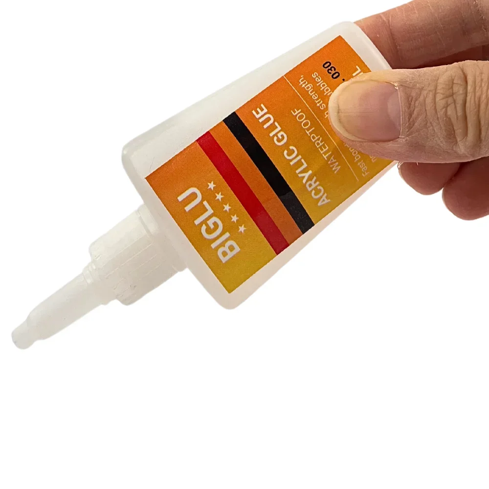 Transparenter flüssiger Sofortkleber für Acryl, organisches Glas, PMMA-Gremium, PC, 30 Sekunden schnelles Binden, wasserfester Kleber