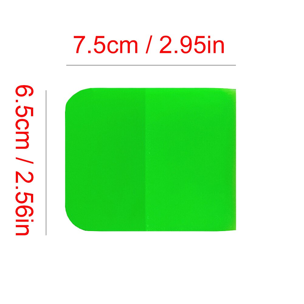 6.5/10/12cm 5.5/7.5cm Width Pink Scraper Soft Rubber Car Window Squeegee Tint Tools Glass Water Wiper Vinyl Wrap Blade B72 B77: 7.5x6.5cm green