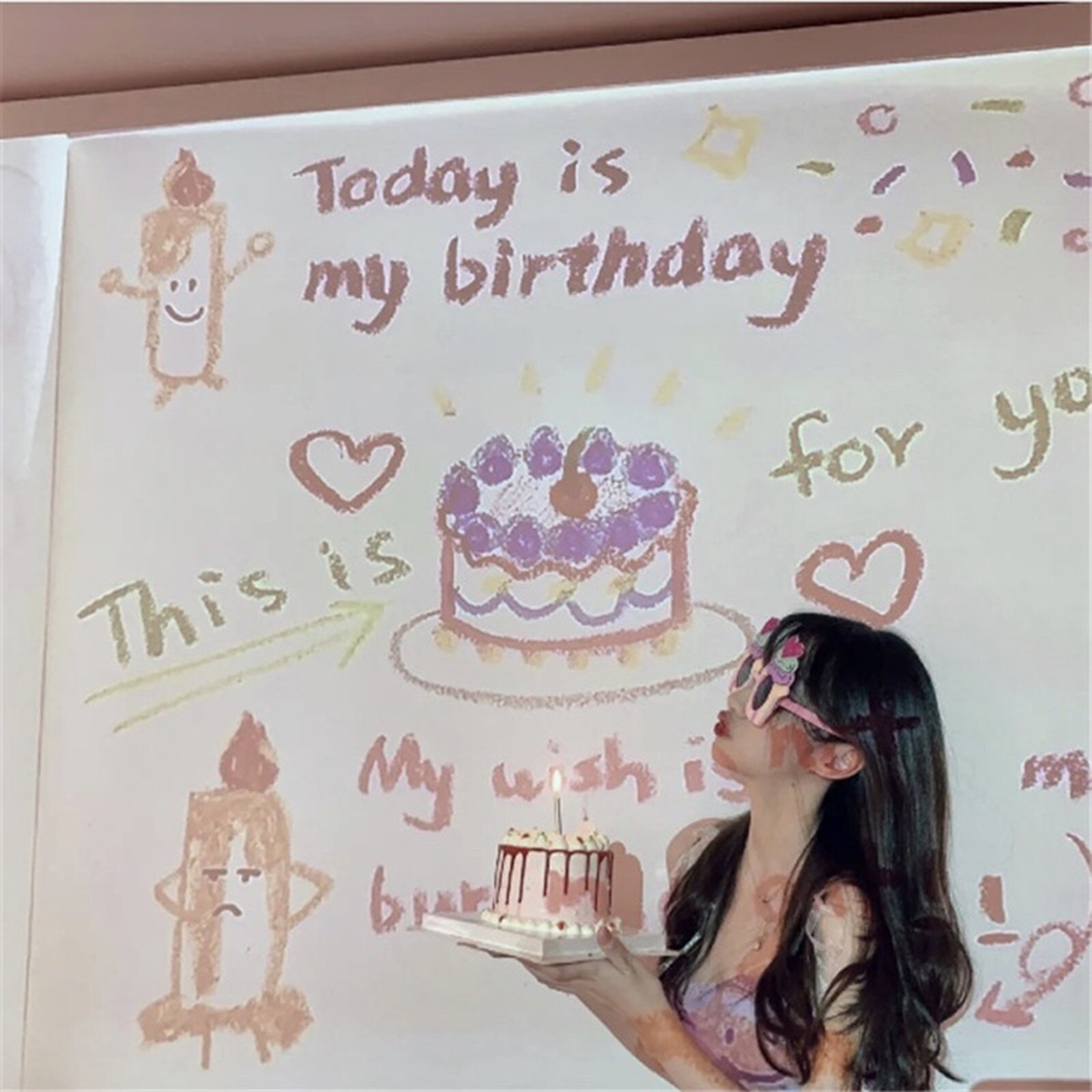 Birthday Projector Light Happy Birthday LED Batteries Powered Control Distance Night Projector Lights Birthday 2.6X2.5inch