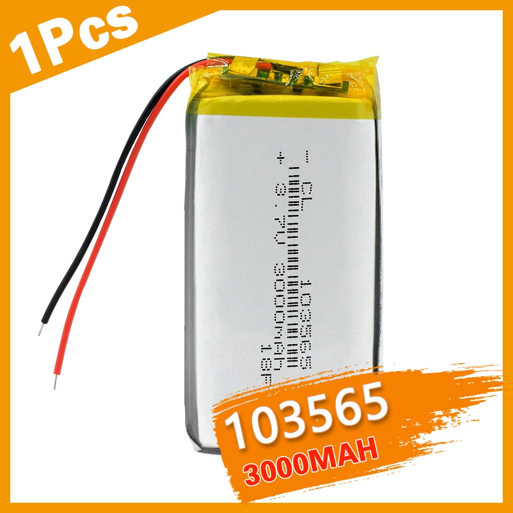 103565 3.7 V Lithium Polymeer Batterij 3000 Mah Batteria Vervanging Voor Camera E-Book Bluetooth Luidspreker Opname Pen