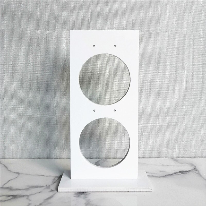 Eenvoudige sieradendisplay van helder acryl, oorbellenstandaard, verticale houder, oorstekers, piercings, opslag, showrek, fotografie-rekwisieten: Wit m