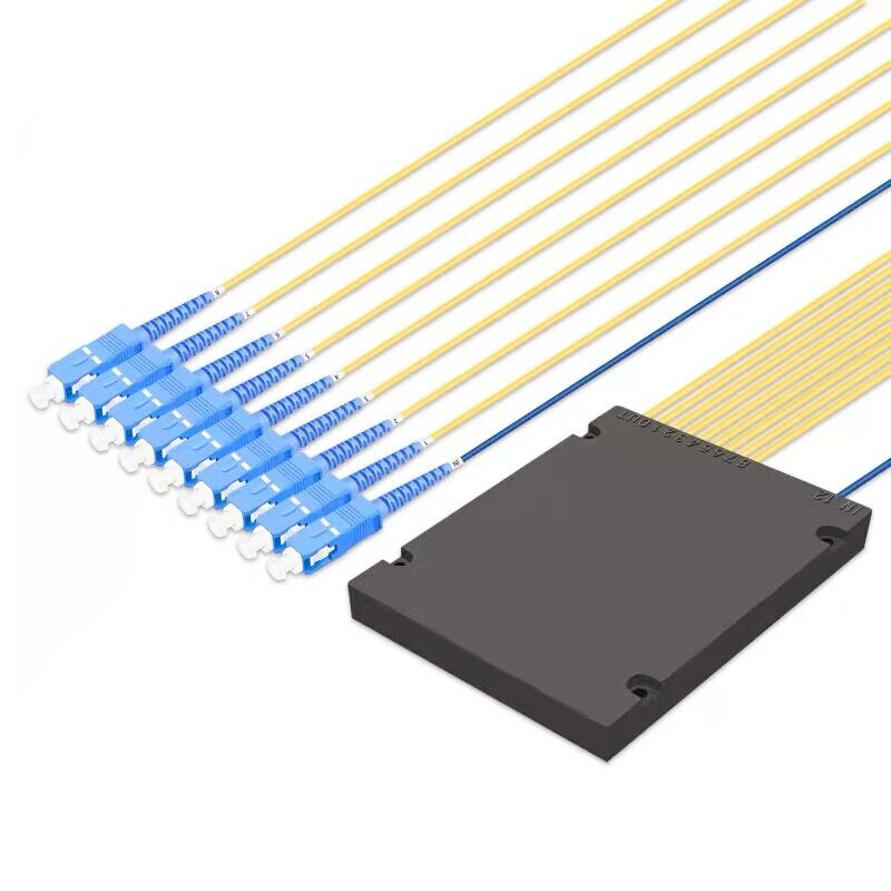 1X8 SC /UPC Fiber Optic FTTH Splitter FBT Optical Coupler 1:8 SC UPC Singlemode simplex PLC optical splitter